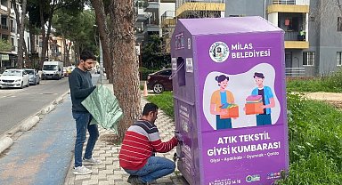 Milas'ta 6,6 ton atık tektsil toplandı