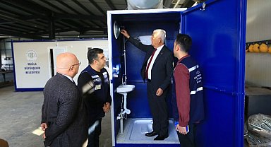 Muğla afetlere hazırlık için 'seyyar tuvalet' üretiyor