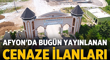 Afyon'da Cenaze İlanları