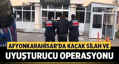 Afyonkarahisar'da kaçak silah ve uyuşturucu operasyonu: Şahıs tutuklandı