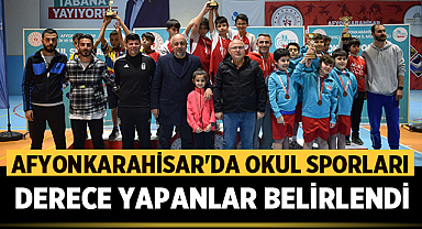 Afyonkarahisar'da Okul Sporları Müsabakalarında Derece Yapanlar Belirlendi