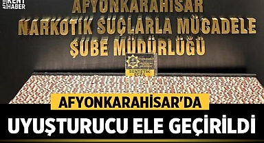 Afyonkarahisar'da yapılan operasyonda 1724 adet uyuşturucu ele geçirildi