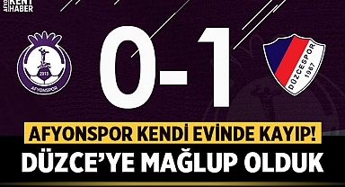 Afyonspor, kendi evinde Düzcespor'a 1-0 mağlup oldu