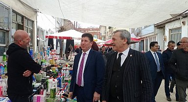 CHP'li aday adayları Pazaryeri'nde kendilerini tanıttı