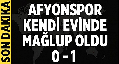 HES İlaç Afyonspor, İnegölspor'a evinde 1-0 mağlup oldu