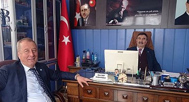 İYİ Partili Şeref, Gömü Belediye Başkanı Tekin'i ziyaret etti