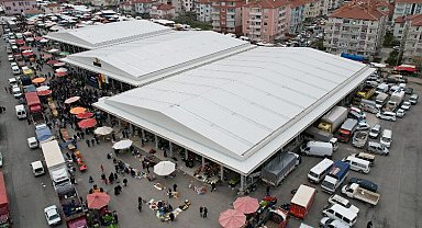 Konya Akşehir'in 'kapalı pazar yeri' açıldı