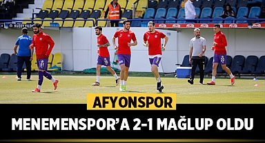 Menemenspor 2-1 Afjet Afyonspor: Menemenspor galibiyetiyle sonuçlandı 