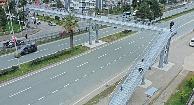 Rize'de otogar kavşağına yeni üst geçit
