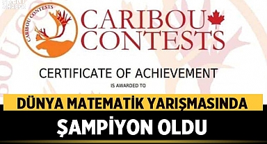 Şehit Ayhan Sarıçiçek İlkokulu öğrencisi dünya matematik yarışmasında şampiyon oldu 