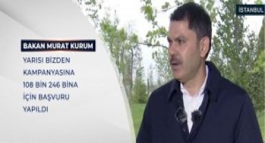Çevre Bakanı Murat Kurum, Yarısı Bizden kampanyasına 108 Bin 246 başvuru yapıldığını açıkladı.