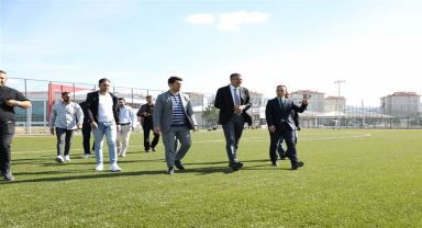 Kütahya'da Yapımı Devam Eden Spor Tesisleri Vali Ali Çelik Tarafından İncelendi