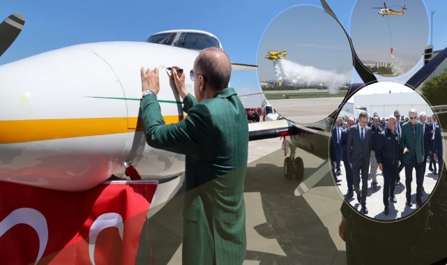 Orman Genel Müdürlüğü'ne Yangın Söndürme Uçak ve Helikopter Teslim Töreni Gerçekleştirildi