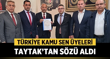 Türkiye Kamu Sen Üyeleri Taytak'tan sözü aldı