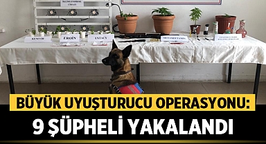 Afyonkarahisar'da Büyük Uyuşturucu Operasyonu: 9 Şüpheli Yakalandı