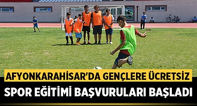 Afyonkarahisar'da Gençlere Ücretsiz Spor Eğitimi Başvuruları Başladı