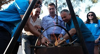 Bodrum Garaova'da ilk kamp ateşi yakıldı