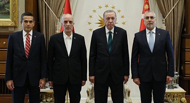 Cumhurbaşkanı Erdoğan, işçi ve işveren temsilcilerini kabul etti