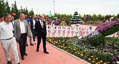 Konya Selçuklu Çiçek Bahçesi'nde görsel şölen