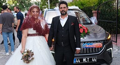 Malatya'da Togg gelin arabası oldu