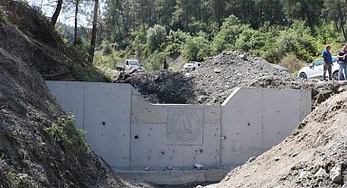 MASKİ'den Bozköy Deresi'nde tersip bendi imalatı