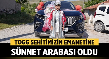 TOGG, Şehit Teğmen'in oğlu için sünnet arabası oldu