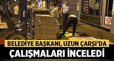 Afyonkarahisar Belediye Başkanı Uzun Çarşı'daki Çalışmaları İnceledi