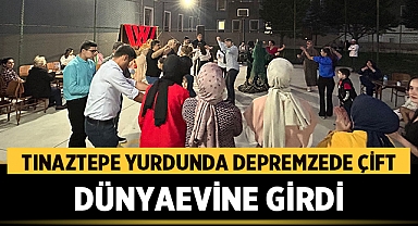 Afyonkarahisar'da depremzede çift Tınaztepe Yurdunda dünya evine girdi