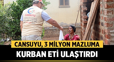 Cansuyu, 3 milyon mazluma kurban eti ulaştırdı