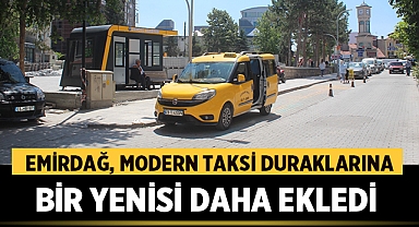 Emirdağ Belediyesi Modern Taksi Duraklarına Bir Yenisi Daha Ekledi
