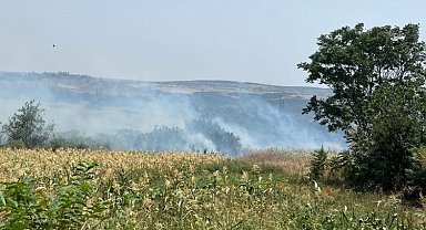 Keşan Yeşilköy'deki yangın korkuttu