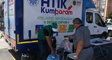 Konya'nın 'mobil atık aracı' semt pazarlarında