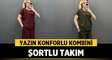Yazın Konforlu Kombini Şortlu Takım