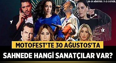 Afyon Motofest 2023 - 30 Ağustos Günü Konser Verecek Sanatçılar