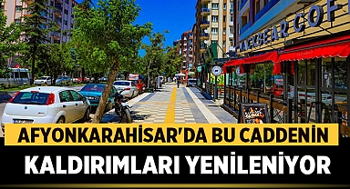 Afyonkarahisar'da Bu Caddenin Kaldırımları Yenileniyor!