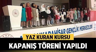 Afyonkarahisar'da Yaz Kuran Kursu Kapanış Töreni Yapıldı