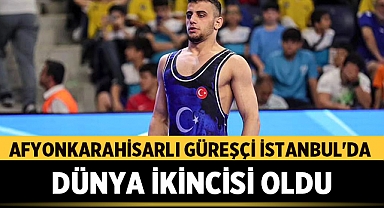 Afyonkarahisarlı Güreşçi İstanbul'da Dünya İkincisi Oldu
