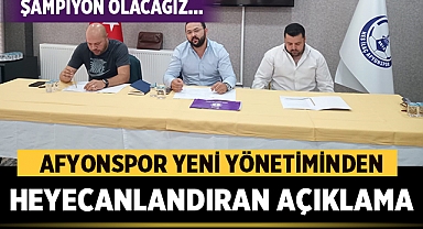 Afyonspor'da Hedef Şampiyonluk! 