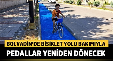 Bolvadin'de Bisiklet Yolu Bakımıyla Pedallar Yeniden Dönecek