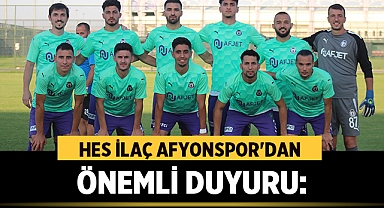 HES İlaç Afyonspor'dan Önemli Duyuru: Serik Belediyespor Karşılaşmasında Kadro Değişikliği