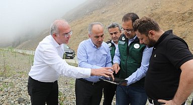 Rize'de Andon İçme Suyu Gölet projesine inceleme
