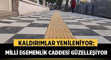 Afyonkarahisar'da Kaldırımlar Yenileniyor: Milli Egemenlik Caddesi Güzelleşiyor