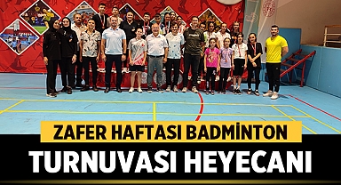Afyonkarahisar'da Zafer Haftası Badminton Turnuvası Heyecanı
