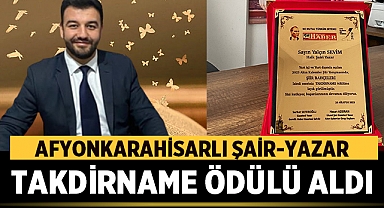 Afyonkarahisarlı Şair-Yazar, 2023 Altın Kalem Şiir Yarışması'nda Takdirname Ödülü Aldı