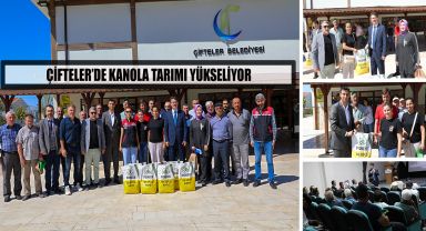 Çiftelere Kanola Tohumu Dağıtıldı