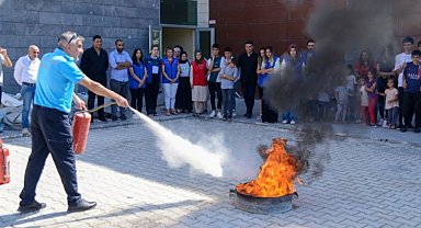 Diyarbakır İtfaiyesi'nden yangın tatbikatı