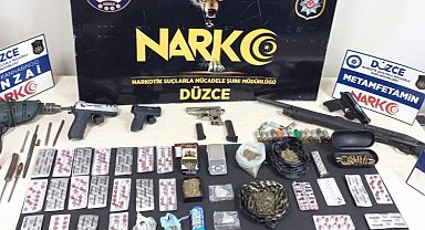 Düzce'de 8 ayrı adrese eş zamanlı NARKO operasyon
