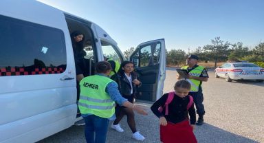 Eskişehir'de Okul Servis Araçları Denetimi Yapıldı