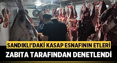 Sandıklı'daki Kasap Esnafının Etleri, Zabıta Müdürlüğü Tarafından Denetlendi