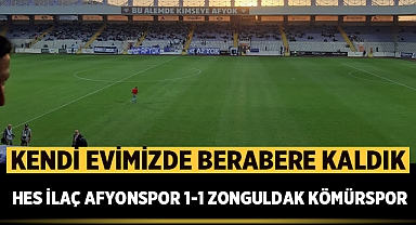 TFF 2. Lig Beyaz Grup 4. Hafta: Hes İlaç Afyonspor 1-1 Zonguldak Kömürspor